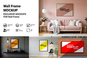 Premium Picture Frame PSD Mockup Set
