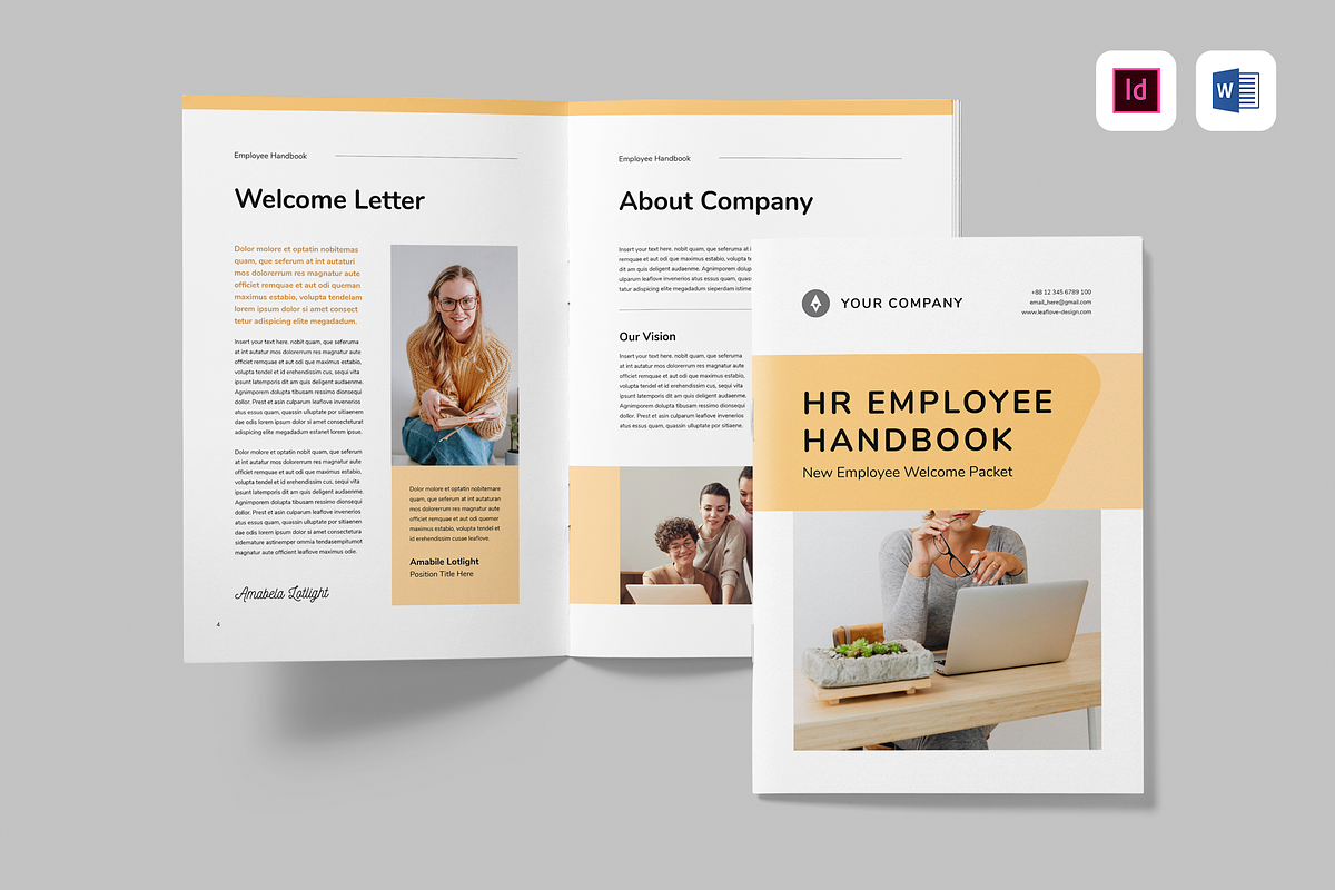 HR Employee Handbook, a Brochure Template by Leaflove (Photo 1 of 9)