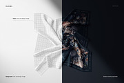 Crumpled Square Silk Scarf Mockup, a Mask Mockup by creatsy5 (Thumbnail 3 of 5)