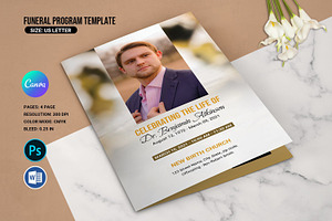 Elegant Funeral Program Template