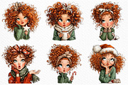 Christmas Fashion Girl Clipart, an Illustration by Craft Nest (Thumbnail 4 of 6)