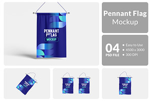 Pennant Flag Mockup