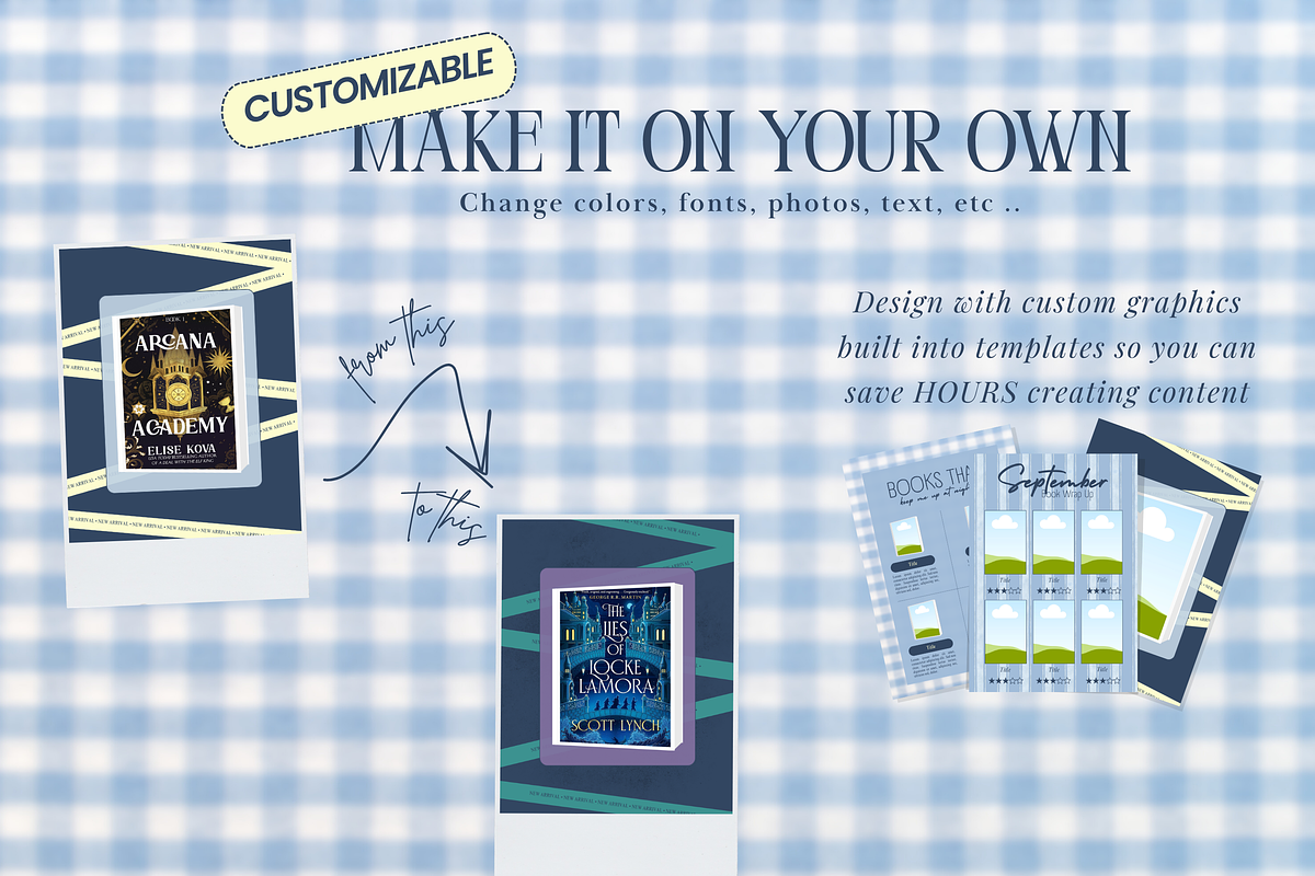 Bookstagram Cottagecore Template, a Social Media Template by PixelBloomClub (Photo 5 of 8)