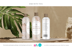 Lotion Bottle And Box Canva Mockup