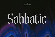 Sabbatic - Modern Doom Gothic Font, a Font by riff.type (Thumbnail 1 of 10)