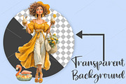 Summer Quirky Coffee Girl Clipart, an Illustration by Canvas Craft (Thumbnail 2 of 7)