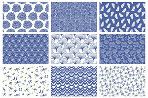 36 Japanese Seamless Vector Patterns