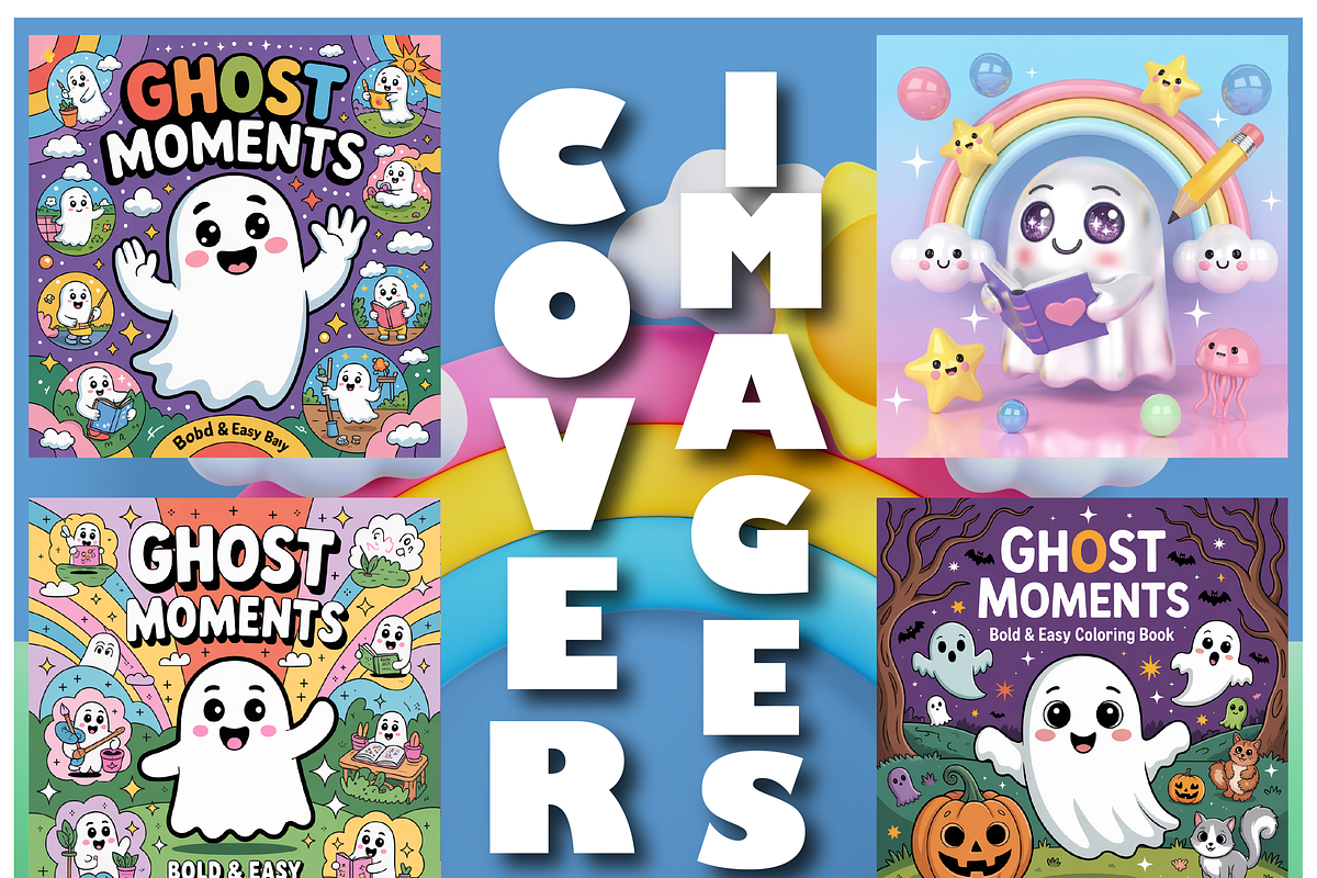 Ghost Moments Coloring Book for Kids, a Seasonal Illustration by Design Zone (Photo 2 of 5)