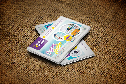 Tour and Travel Business Card, a Business Card Template by GraphicsEgg