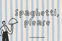 Spaghetti. Handwritten font duo