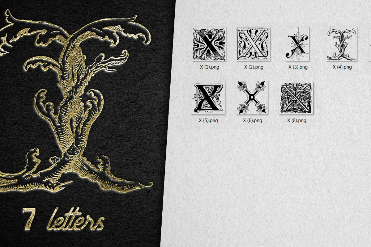 28 IN 1 VINTAGE LETTERS COLLECTION, a Symbol Font by Graphic Spirit (Photo 26 of 31)