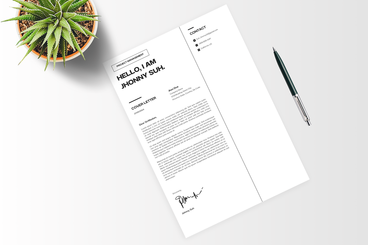 Modern Resume Template - CV, a Resume Template by Glücklich Studio (Photo 5 of 5)