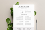 Modern Resume Template OLIVIA A4, a Resume Template by Graace Studio (Thumbnail 1 of 4)