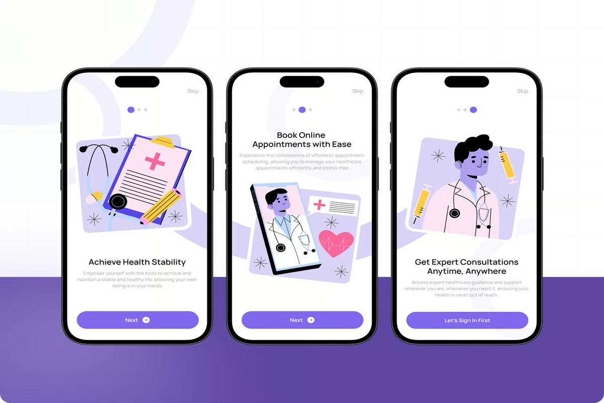 GoDoc Health Care App Mobile UI KIT, an UI Kit Template by Lumina_ui_ux202 (Photo 2 of 7)