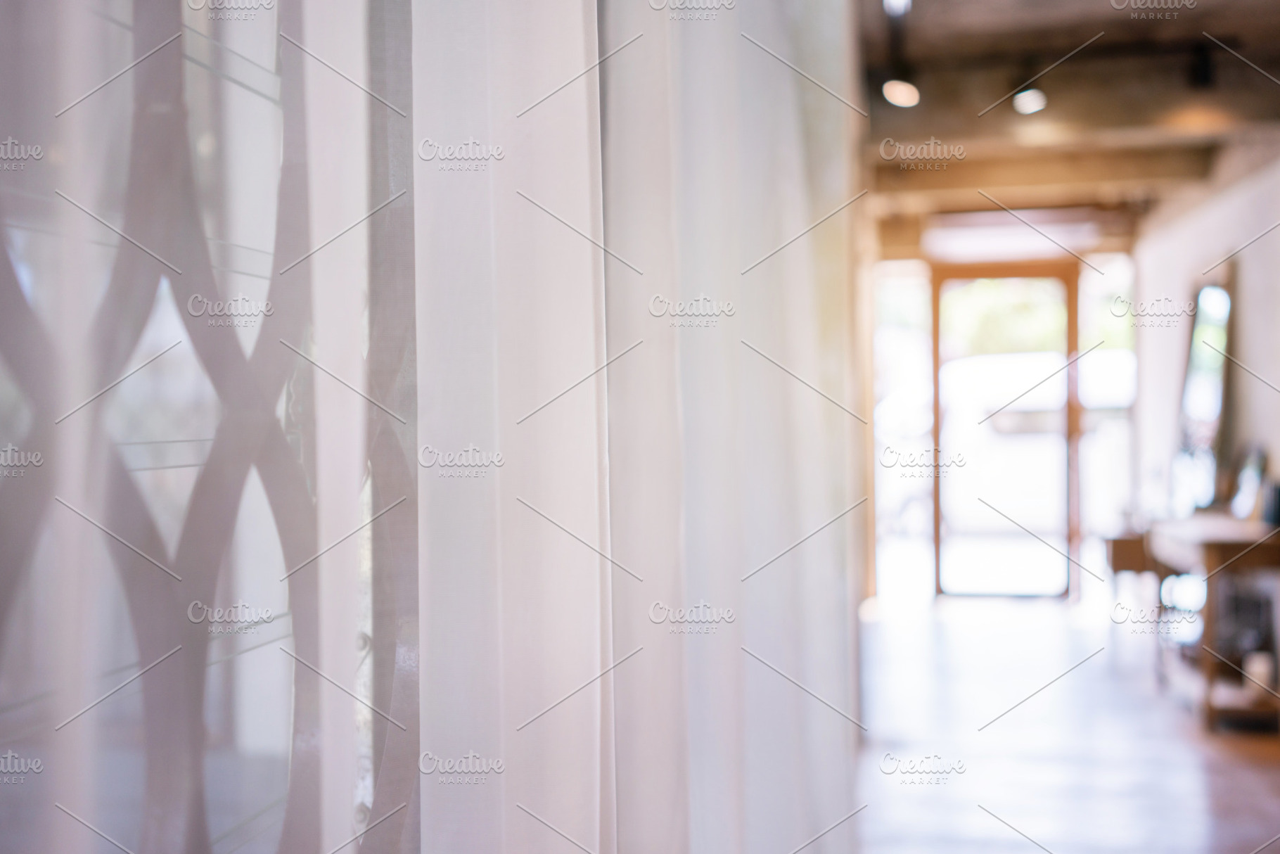 Curtain featuring curtain, interior, and decoration, an Architecture Photo by Nednapa