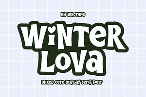 Winter Lova - Mixed Cute Font, a Handwritten Font by Airotype