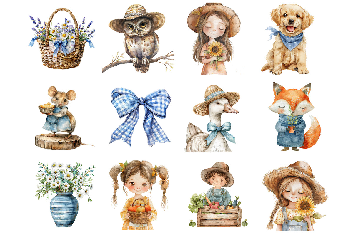 Summer Cottagecore Clipart, an Illustration by Design Market (Photo 4 of 5)