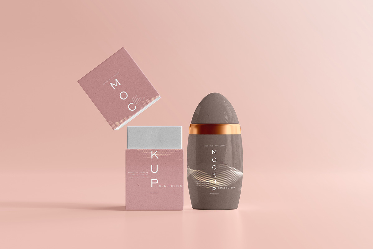 390+ Cosmetic Branding Mockup Scenes, a Cups & Container Mockup by pmvch (Photo 199 of 367)