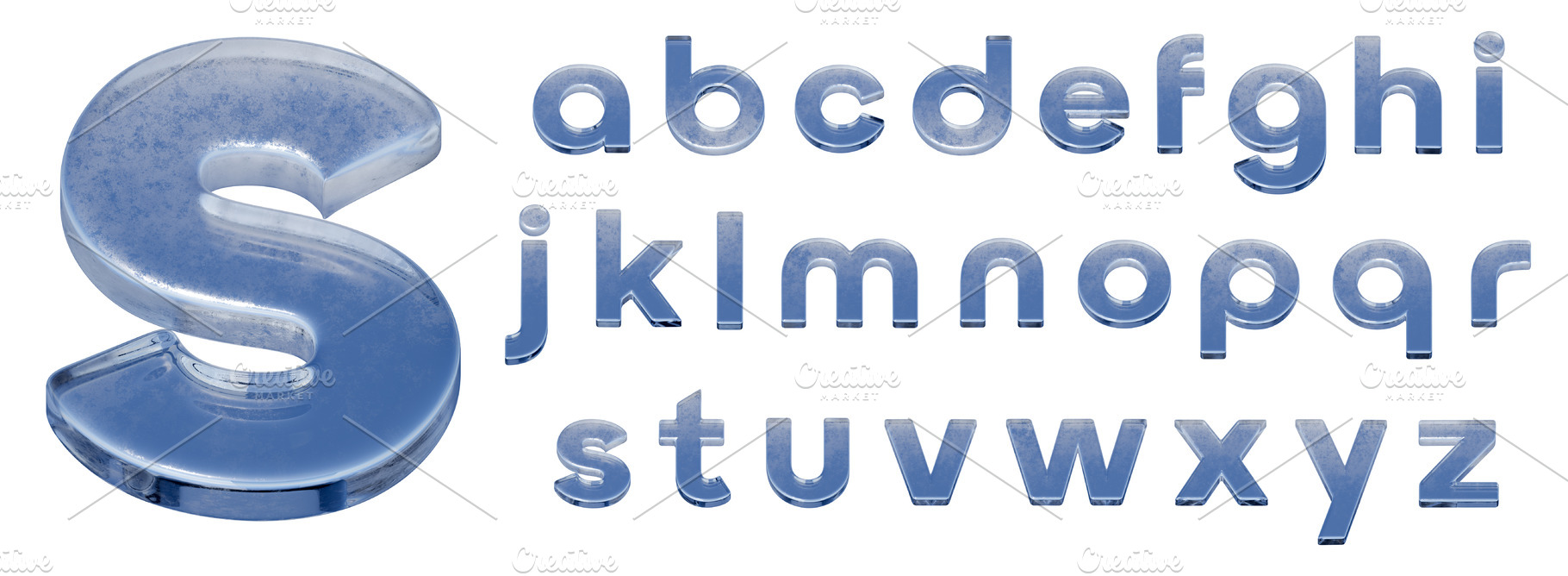 Ice or Glass Alphabet Letters, a School & Education Photo by Andy Dean Photography