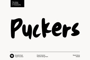 Puckers - Experimental Handwritten