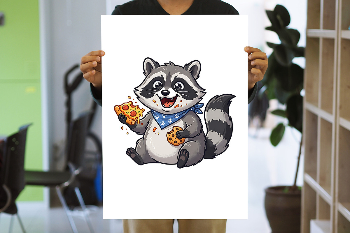 Funny Raccoon Clipart, an Animal Illustration by Forhadx5 (Photo 8 of 8)