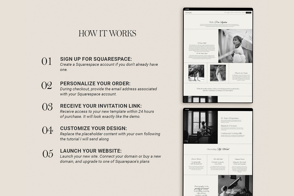 Photographer Website Template, a Squarespace Template by 3.14&Co (Photo 9 of 10)