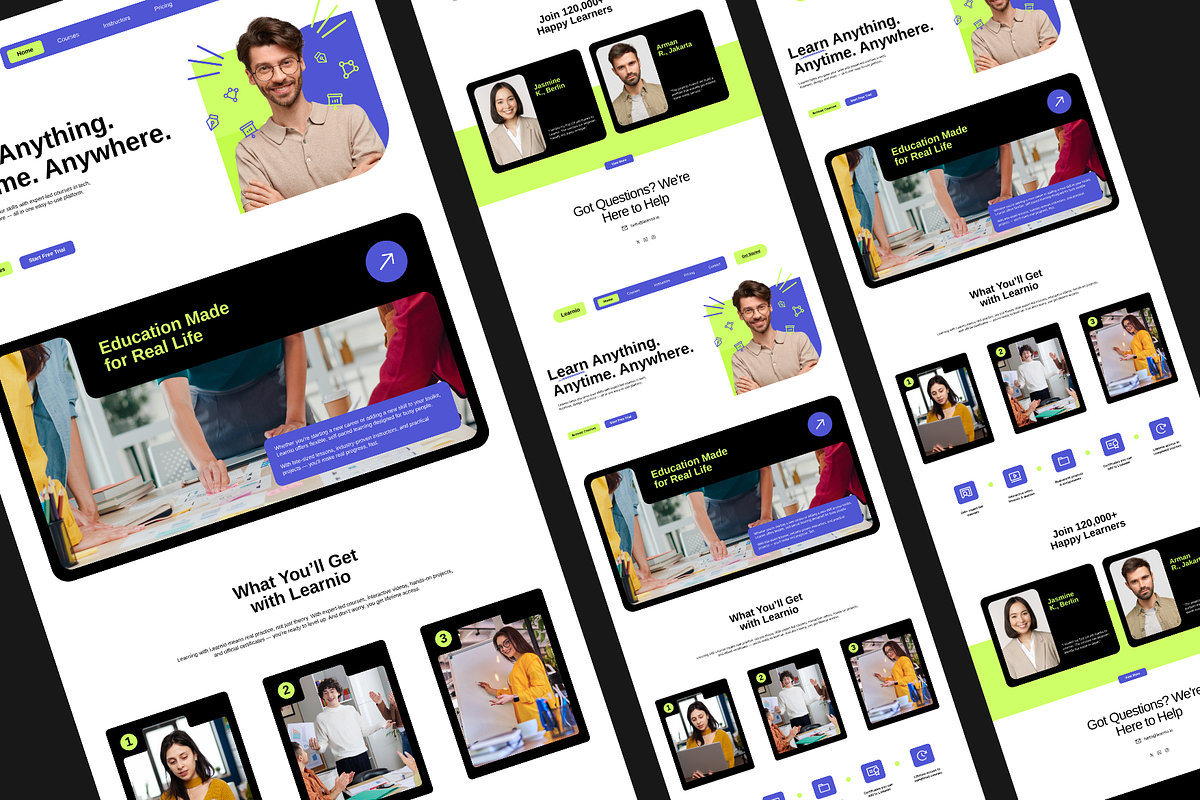 Figma Online Course Landing Page preview 3