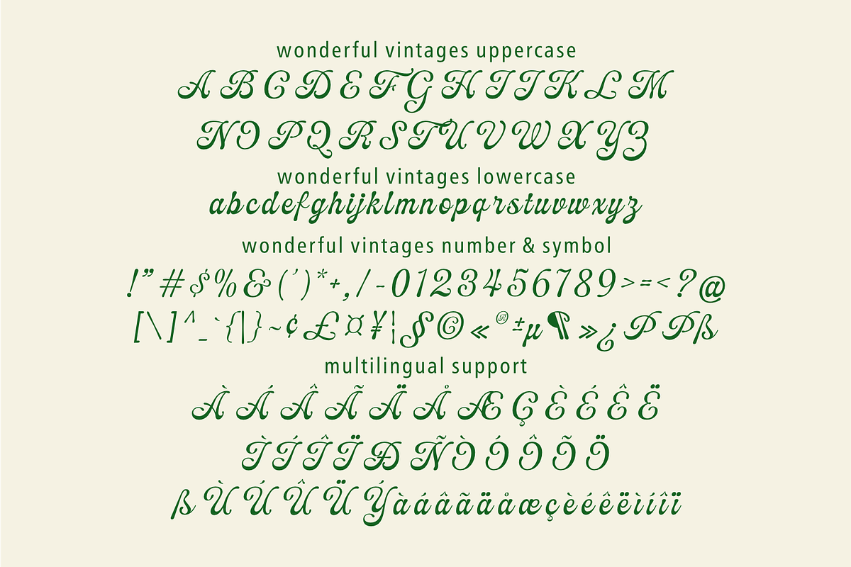 Wonderful Vintages - Retro Font, a Font by Keithzo (Photo 5 of 6)