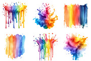 Watercolor Rainbow Paint Splash PNG, an Illustration by SinaCreation (Thumbnail 3 of 5)