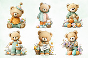 Whimsical Easter Teddy Bear Clipart, an Illustration by Creative Art (Thumbnail 5 of 8)