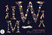 Floral letters, monogram, floral WMI, a Decorative Illustration by GrafikBoutique (Thumbnail 1 of 3)