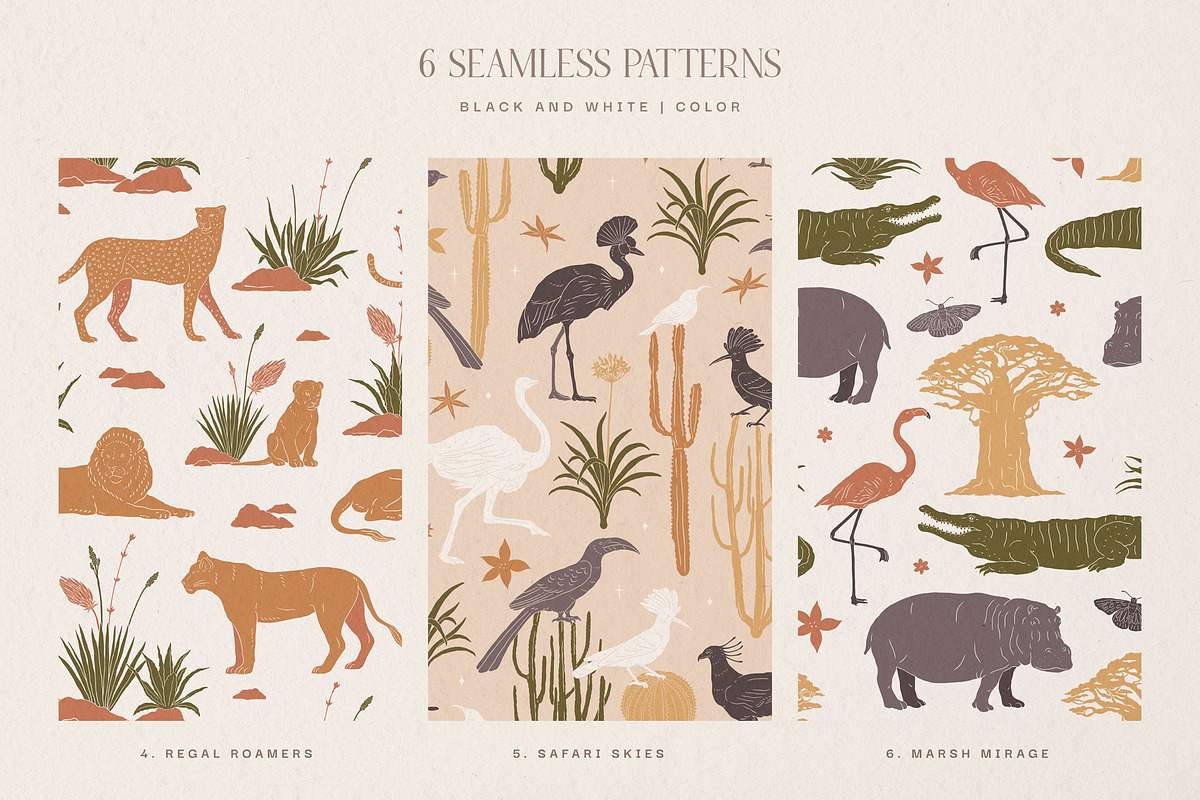 Starlit Safari Graphic Collection, an Animal Illustration by rouxsupplyco (Photo 12 of 16)