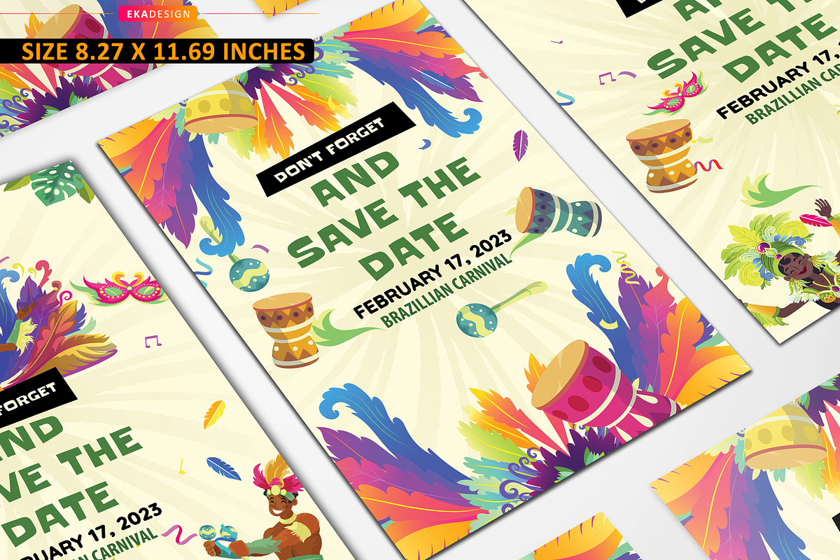 Flyer Brazillian Carnival, a Social Media Template by Eka Design (Photo 3 of 4)