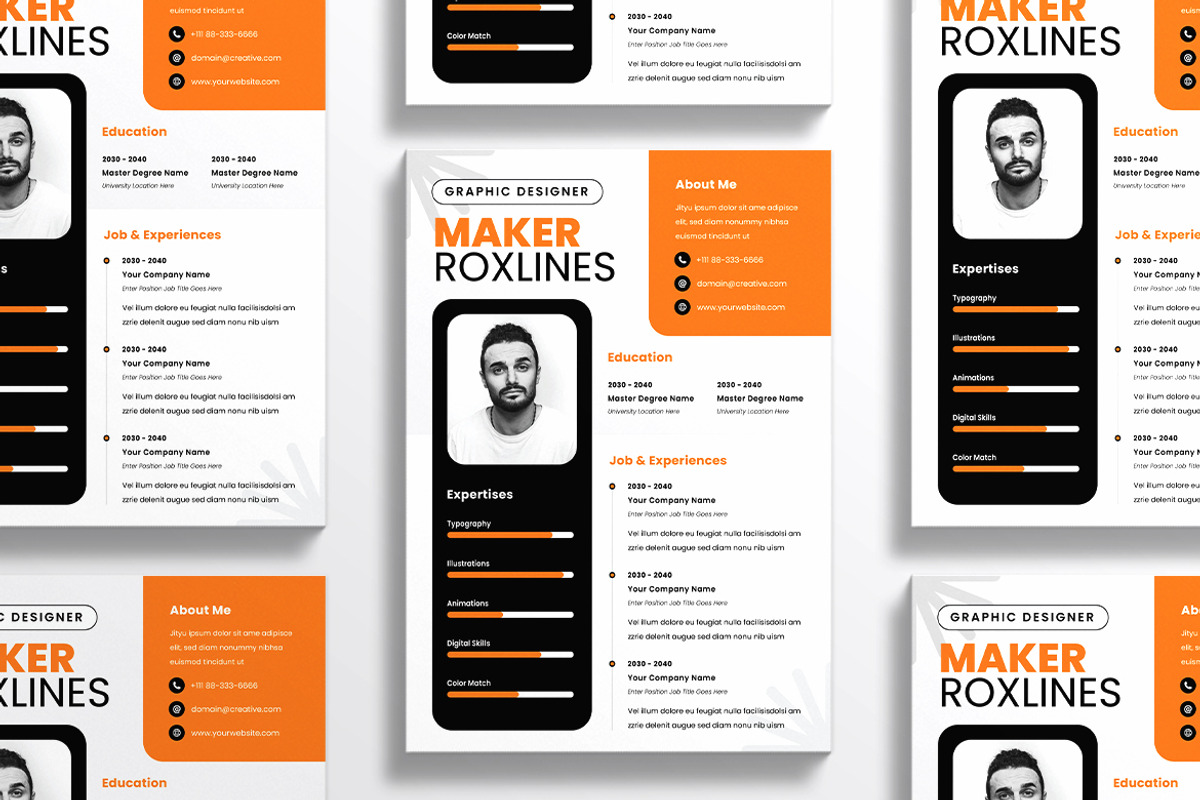 Professional CV Resume, a Resume Template by dokudokunomi (Photo 4 of 4)
