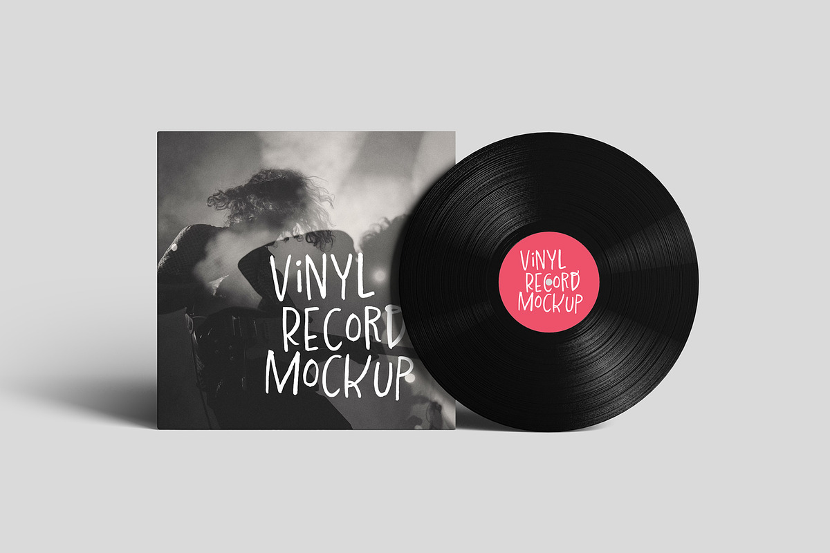 Vinyl Record Cover Mockups, a Packaging Mockup by artimasa (Photo 2 of 7)