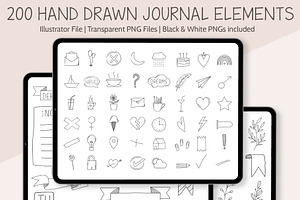 Journal/Planner elements-Vector Icon