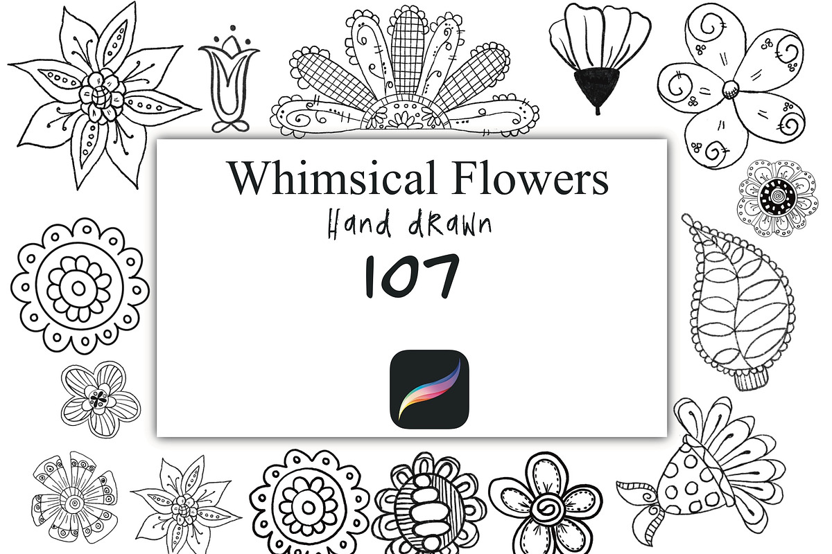 Procreate Art Journal Flower Brushes, a Brush Add-On by Soaring Bird Designs (Photo 1 of 5)