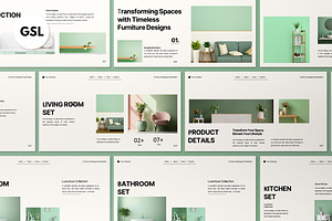 Furniture Catalogue Google Slide, a Presentation Template by graphicook