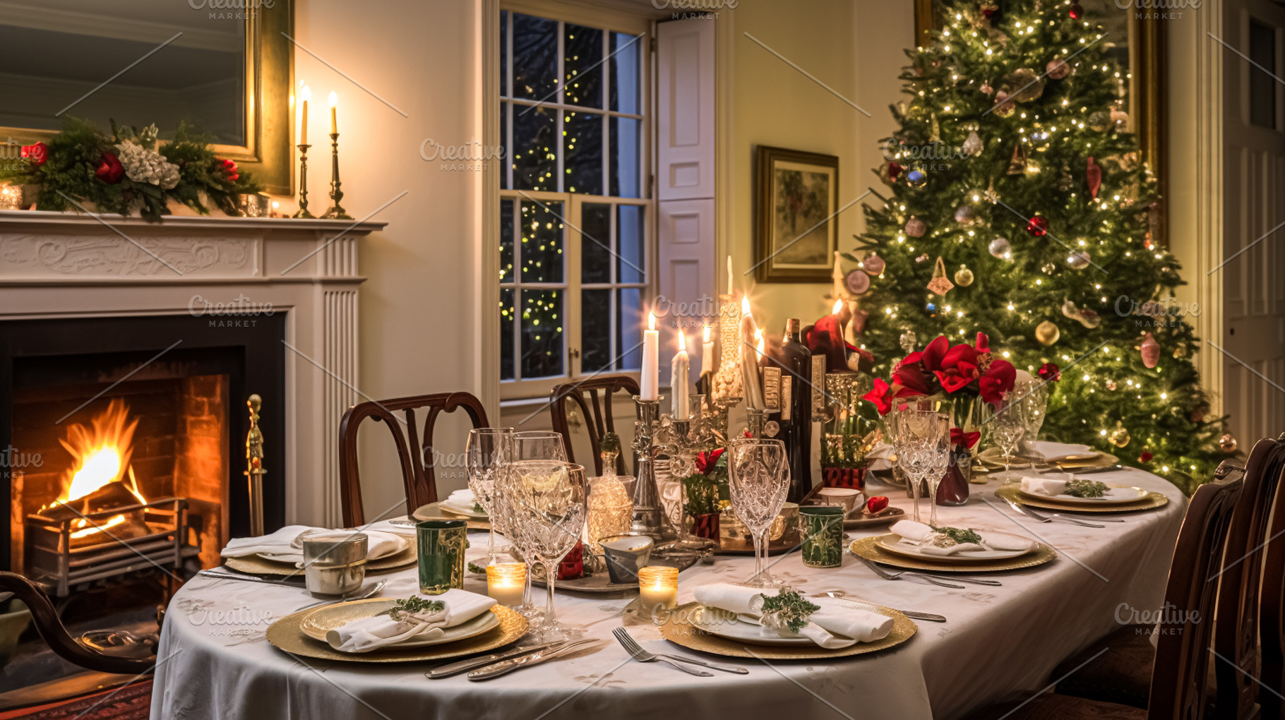 Christmas at the manor, English countryside decoration and inter, a Holiday Photo by Anneleven