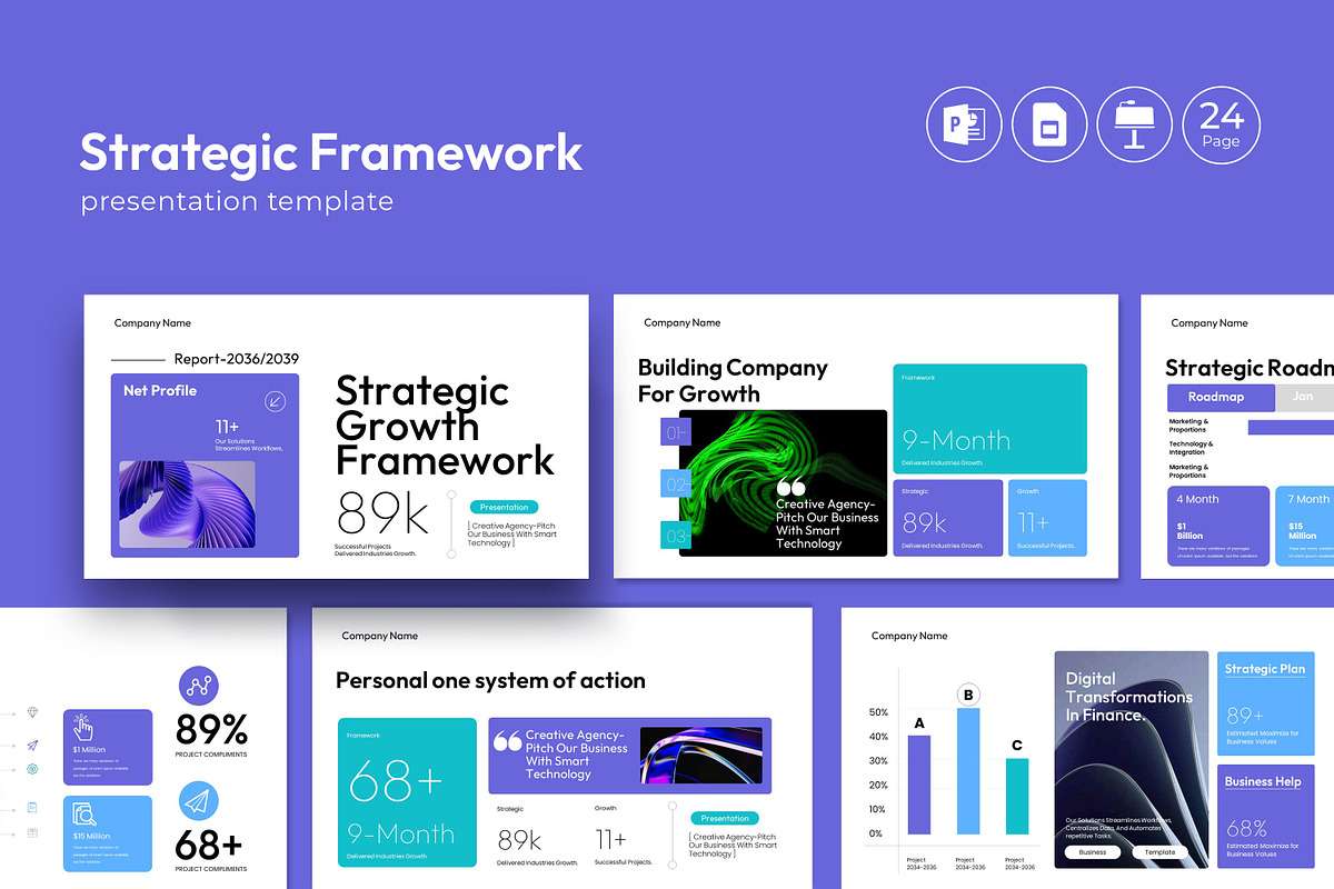 Strategic Growth Framework, a Presentation Template by Soraclod (Photo 1 of 9)