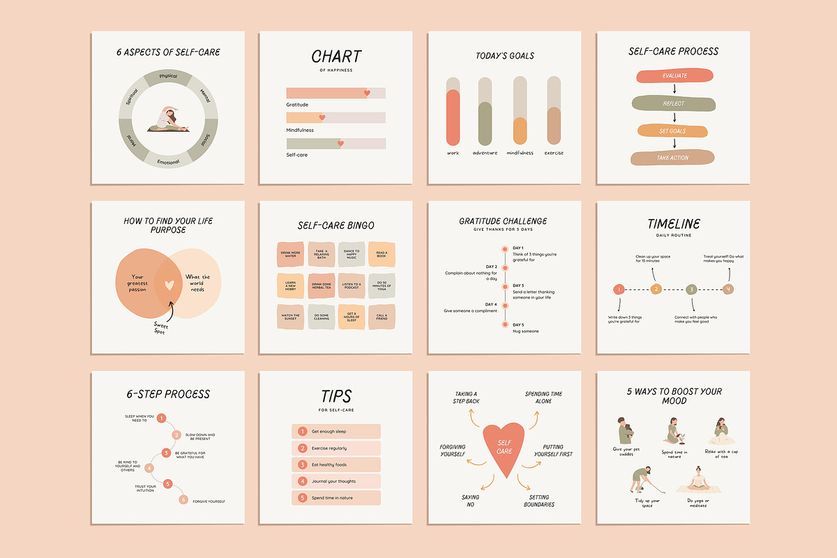 Self-Care Instagram Template - Canva, a Social Media Template by Willoe Studio (Photo 5 of 11)