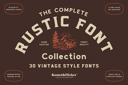 The Complete Rustic Fonts Collection