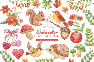 Cozy Autumn Clipart Bundle