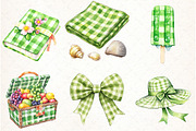 Summer Green Gingham Sublimation, an Illustration by Watercolor design (Thumbnail 3 of 4)