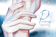 Hand-Painted Princess Clipart, a Decorative Illustration by ArtCreationsDesign (Thumbnail 21 of 21)