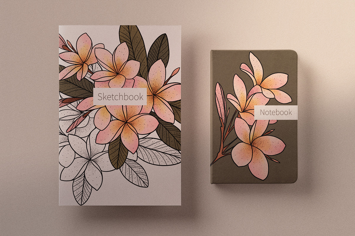 Illustration set Plumeria, an Illustration by Maria Summer (Photo 6 of 13)