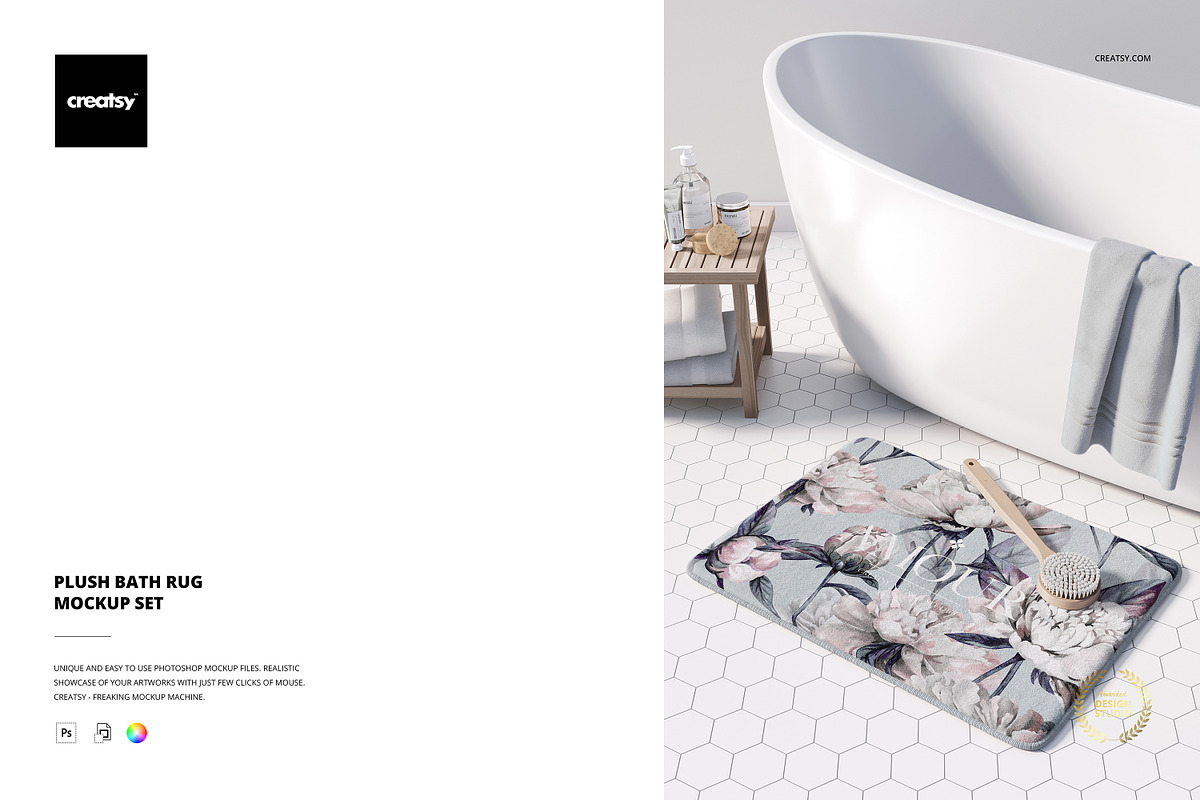 Plush Bath Rug Mockup Set, a Product Mockup by Creatsy (Photo 1 of 8)