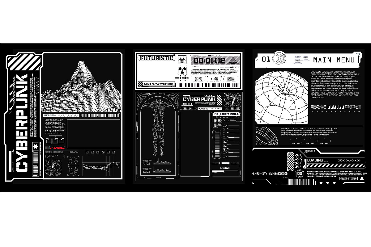Sci-fi FUI Futuristic Element in HUD, a Technology Illustration by ZinetroN (Photo 2 of 10)