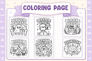 Literal Humor Coloring Book, a Decorative Illustration by HueNestify (Thumbnail 2 of 4)