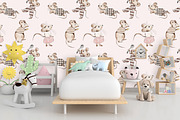 Watercolor Spring Cleaning Mice, an Animal Illustration by Pati Paints (Thumbnail 11 of 13)